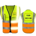 thumbnail image 1 of High Visibility Reflective Safety Vest Customize Logo With 5 Pockets Protective Workwear Outdoor Work Vest, 1 of 8