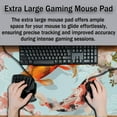 thumbnail image 4 of XXL Mouse Pad, Gaming Mousepads Desktop Mats, Extra Large Desk Pad Non-Slip Rubber Base Waterproof with Stitched Edges, 35.4 X 15.7 inch for Work/Game/Office/Home Japanese Traditional Fish, 4 of 6