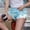 Light Blue, variant on uublik Womens Shorts Denim Stretchy Casual Fashion Trendy Button Fly Denim Shorts Hot Pink