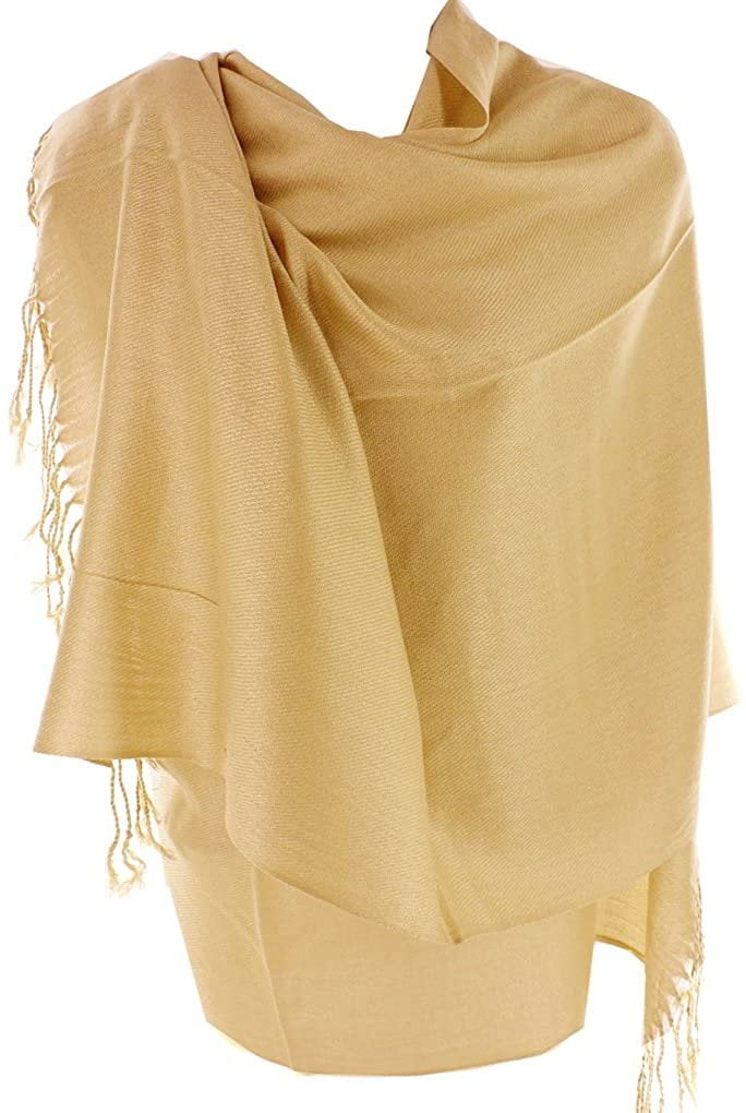 Silver Fever Nepal Solid Two Ply Warm Soft Pashmina Scarf Shawl Wrap 
