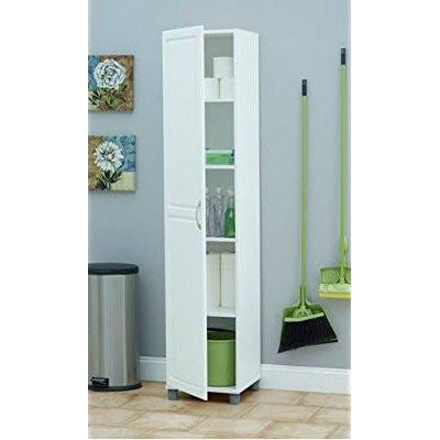 White 16 Inch 2 Door Storage Cabinet Kitchen Pantry Laundry Room Cupboard Armoire Com Door Storage Cabinet Kitchen Pantry, Kitchen Storage Armoire