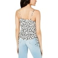 thumbnail image 2 of 4SI3NNA Womens Leopard Sleeveless Blouse Top, White, Large, 2 of 2