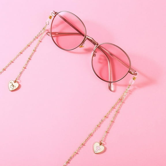 FELTECHELECTR Eyeglass Chain Cross Shaped Golden Alloy 1Pcs Prevent Glasses From Falling For Indoor Activities