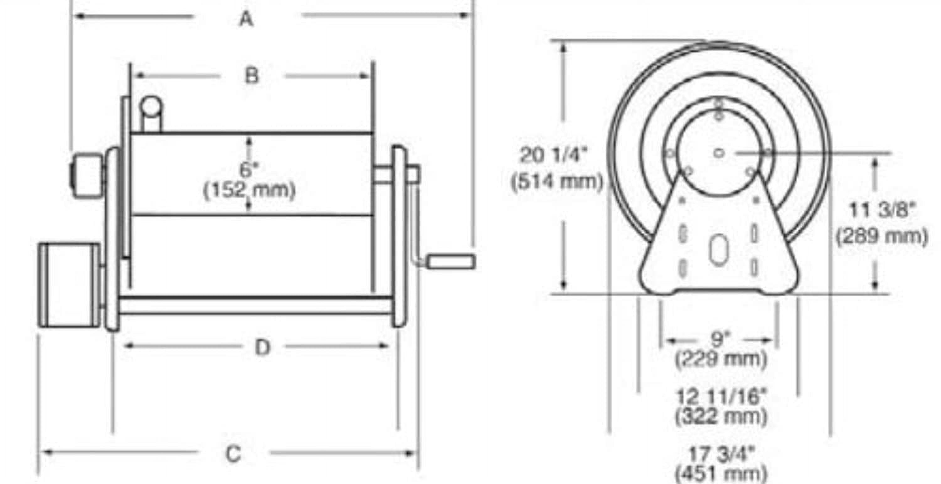 REELCRAFT CA32118 L Hose Reel,1/2in. dia.,325 ft.,1000 psi