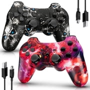 CHENGDAO Wireless Controller for PS3, 2 Pack Game Controller, 6-Axis Motion Sensor