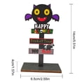 thumbnail image 2 of Harpily Desktop Decor Wooden Halloween Pumpkin Festive Atmosphere Decoration Table Card Decorations Creative Halloween Decorations., 2 of 3