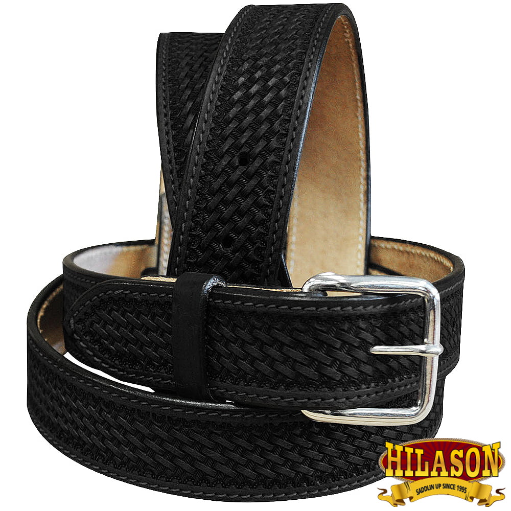 Leather Gun Holster Belt Hand Made Buffalo Hide Stitched Hilason U-L-MX 