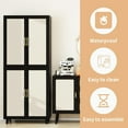 thumbnail image 5 of 70" Kitchen Pantry Cabinet, Tall Pantry Storage Cabinet with 4 Door Cabinet and 2 Adjustable Inner Shelves, Storage Cabinet for Kitchen, Dining Room, Living Room (Black), 5 of 9