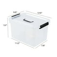 thumbnail image 2 of Guankan 4-Pack 10 L Plastic Storage Bin with Handle, Clear Latch Box Bin, 2 of 7