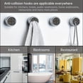 thumbnail image 3 of Premium ABS Chrome-Plated Towel Hook with Soft Silicone Claws - Round Smooth Safety Design, Stickable/Perforated Installation, Anti-Slip Towel Holder for Kitchen, Bathroom, Shower, Outdoor Use - 1pc, 3 of 6