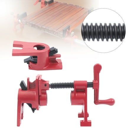 

CURNRN Heavy Duty PRO Wood Gluing Pipe Clamp Set with Wide Base - 4 Pack of 3/4” Woodworking Cast Iron Kit