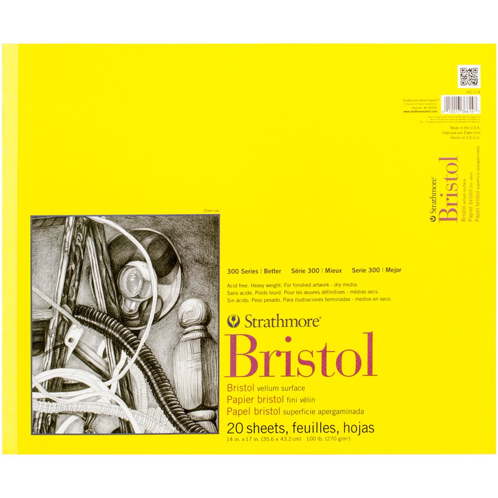 Strathmore 14" x 17" Vellum Tape Bound Bristol Pad