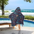 thumbnail image 6 of Toddler Hooded Beach Towel 24x50 Kids Bath Towels Soft Quick Dry for Swim Pool Boys Girls Neon Game Controllers, 6 of 7