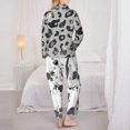 thumbnail image 5 of Disketp Pajamas Set Long Sleeve Sleepwear Womens Button Down Nightwear Pj Sets-Wild Animal Leopard, 5 of 9