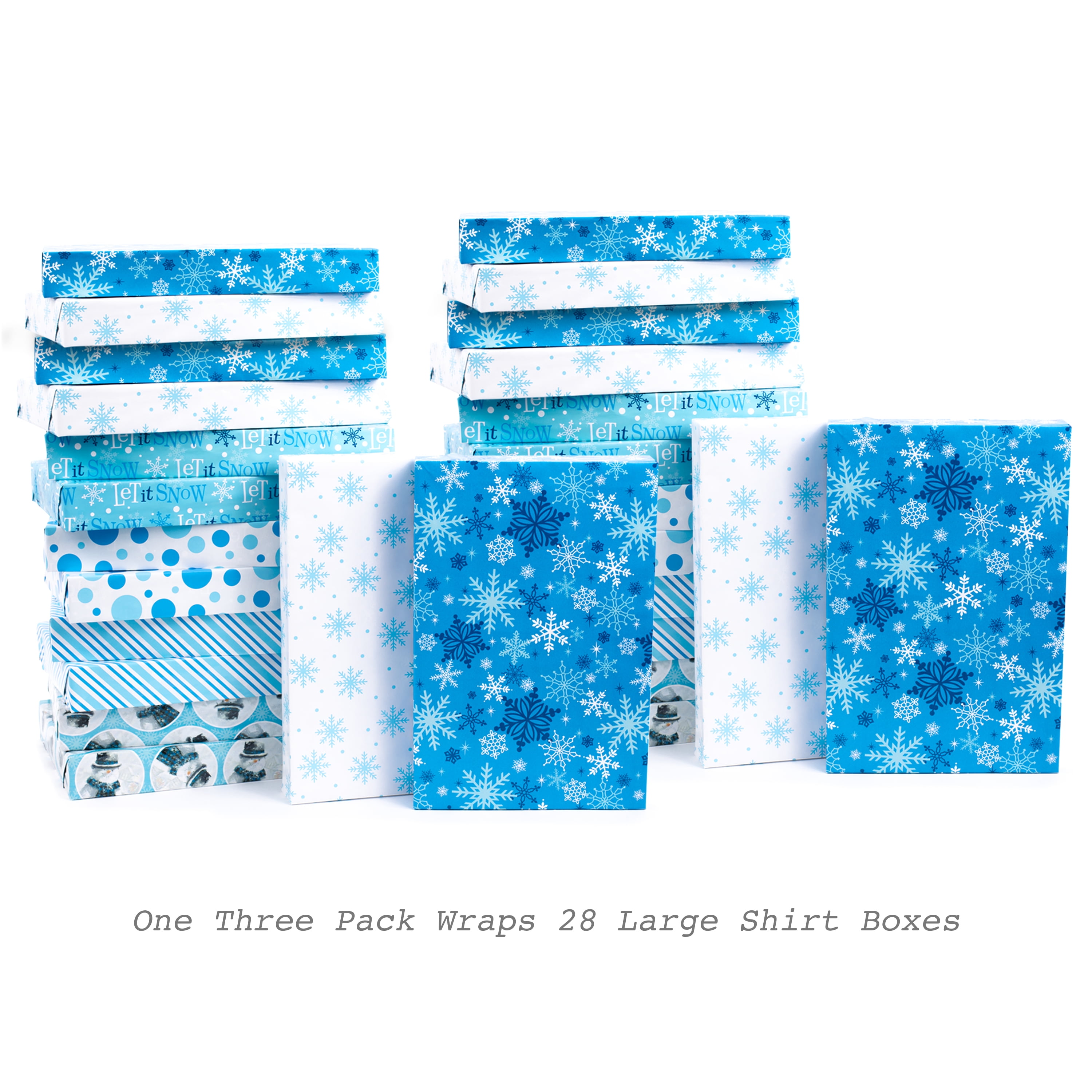 Fluffy Fun 3-Pack Reversible Kraft Christmas Wrapping Paper Assortment, 120  sq. ft. - Wrapping Paper Sets - Hallmark