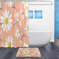 thumbnail image 2 of FREEAMG Beautiful Daisy Flower Shower Curtain Set, with Rug and Shower Curtain, Waterproof and Durable, with Hooks, Bathroom Decoration, 60x72in, 2 of 7