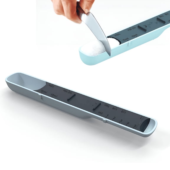 ACDANC Adjustable Measuring Spoon,Measures from 1 ml to 15 ml and from 1/4 tsp to 1 tbsp,Blue