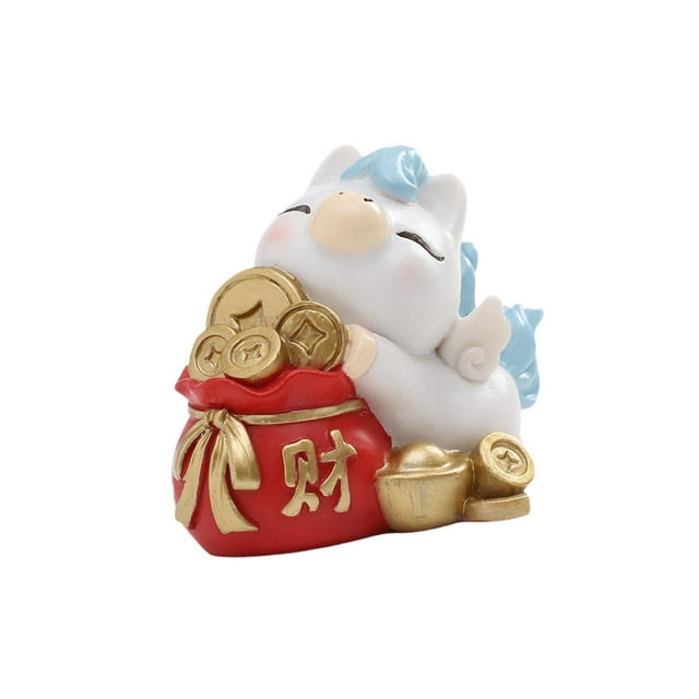 jifeng Statue de Cheval 2026 Cheval Nouvel An Ornement Centre de Table Sculpture de Poney Résine 7x3.5x5.8cm