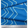 thumbnail image 2 of Soimoi Blue Velvet Fabric Arrow Symbol Print Fabric by the Yard 58 Inch Wide, 2 of 5
