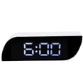 thumbnail image 2 of Reloj digital LED con conversión de 12/24 horas y brillo ajustable, despertador de cabecera GHY-0801 blanco, 2 of 14