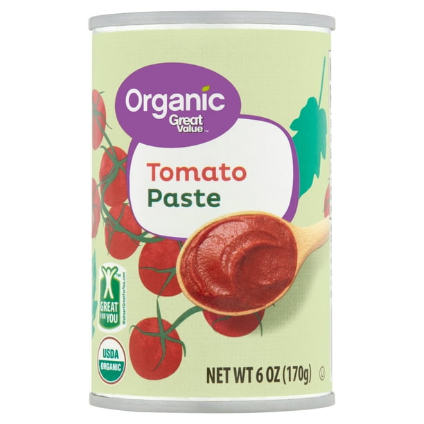 Great Value Organic Tomato Paste, 6 Oz