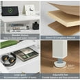 thumbnail image 4 of 27 inch Nightstand Side Table with 1 Layer of Wooden Drawers，Nightstand with Charging Station,End Table Bedside Table with USB Ports and Outlets (White), 4 of 14