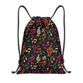 thumbnail image 1 of Xecao Music Notes Pattern Sports Drawstring Backpack - String Swim Gym Bag with Wet Proof Pocket for Women&Men-Small, 1 of 6
