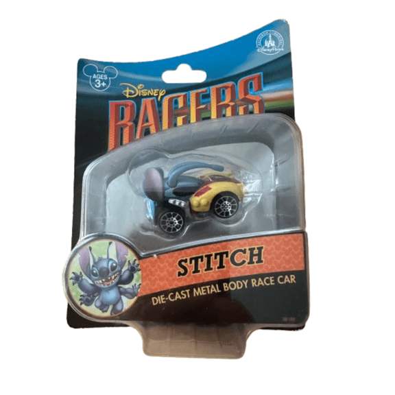 Disney Parks Racers Stitch Die Cast Metal Body Race Car New with Box