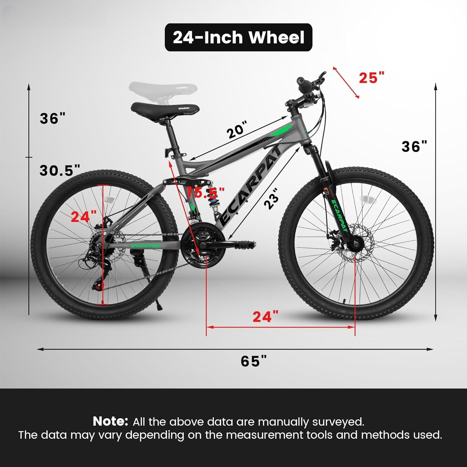 UPANBIKE Mountain Bike for Women Men Teens 24/26/27.5 Inch Wheels, Dual Full Suspension 21-Speed Steel Frame Birthday Gift Commuter to School Work Outdoor Sports Cycling