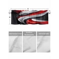 thumbnail image 4 of Valances for Windows Abstract Water Ripple Rod Pocket Cafe Window Treatments Valance Curtains for Kitchen Bathroom Laundry Basement Windows 60"x14", 4 of 9