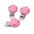 thumbnail image 4 of Clips Maniquíes Del Sostenedor Del Chupete De 10pcs Clips De Para Los Bebés Rosado CUTICAT Clips de chupete de madera, 4 of 7