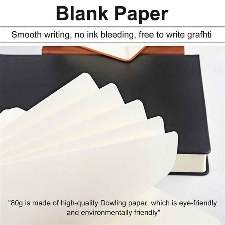 660 Pages Thick Blank Sketchbook - A6 Soft Faux Leather Cover