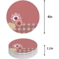 thumbnail image 1 of FMSHPON Heart and Flower Style Set of 4 Round Coaster for Drinks, Absorbent Ceramic Stone Coasters Cup Mat with Cork Base for Home Kitchen Room Coffee Table Bar Decor, 1 of 6