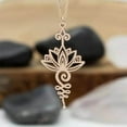 thumbnail image 4 of Collar Con Colgante De Flor De Loto, Collar De Yoga, Joyería Para Mujeres Y Niñas, Regalo Para Yoga O Oración Inevent AP006898-02, 4 of 6