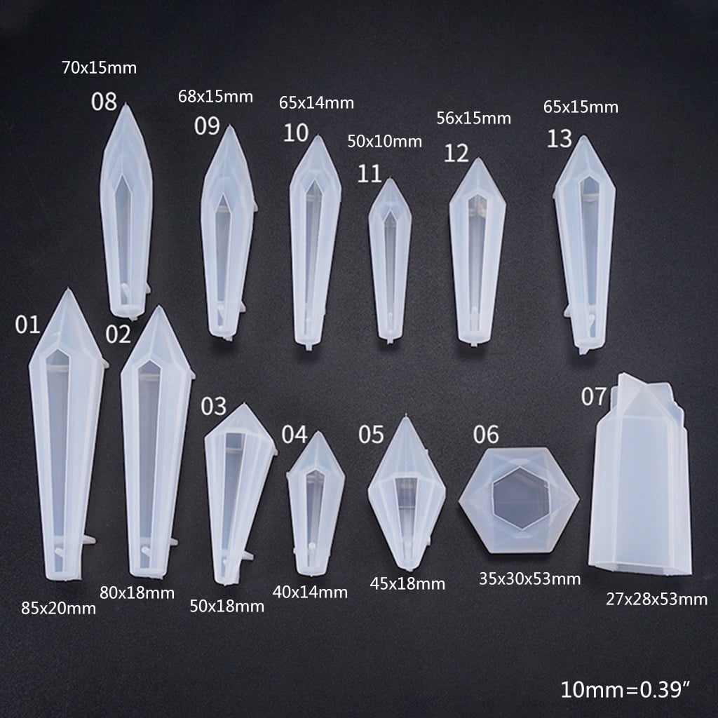 ✪ 1 Set Crystal Epoxy Resin Mold Pendulum Casting Silicone Mould Crafts Making Too