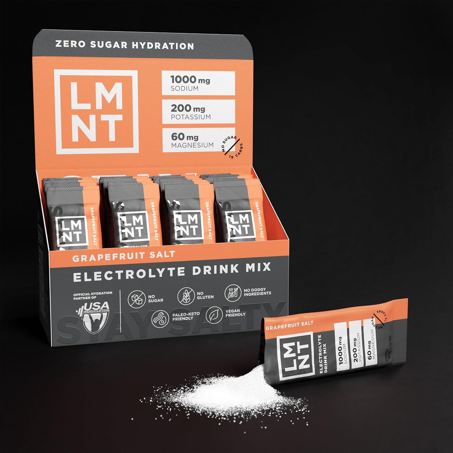 LMNT Zero Sugar Electrolyte Drink Mix - Grapefruit - 12 Count