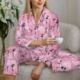 thumbnail image 4 of Goofa Cartoon Poodle Dog Printed Women’s 2 Piece Pajama Set Super,Pajamas Women's Long Sleeve Sleepwear Soft Button Down Loungewear Pjs Lounge Set Nightwear-Small, 4 of 9