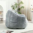 thumbnail image 3 of Jopath Oversized Bean Bag Chair for Adults and Kids,Bean Bag Sofa Chair with Armrests Stuffed High-Density Foam, Lazy Sofa Lounge Floor Sofa for Living Room,Bedroom Reading,Dark Gray, 3 of 11