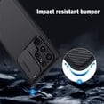 thumbnail image 3 of For Samsung Galaxy S21 FE 5G Case With Screen Protectore Camera Lens Tempered Glass, Soft Slim Silicone Heavy Duty Cover - Black3, 3 of 5