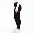 thumbnail image 3 of Hitime Women's Leggings Super Soft Stretchy High Waisted Full Length Black Sizes L-XL Yoga Workout Running, 3 of 8