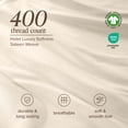 thumbnail image 6 of Bare Home Organic Sateen Sheet Set - 400 Thread Count - 100% Organic Cotton - 4 Piece - California King, French Beige, 6 of 10