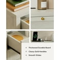 thumbnail image 4 of Joyyskill Farmhouse Nightstand with 3 Drawers Larger Night Stand with Charging Station Tall Bed Side Table Wide Nightstands End Table for Sofa, Bedroom, Living Room, Antique White, 4 of 7