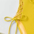 thumbnail image 4 of Xdegoge One Piece Swimsuit Women Lace Up Cross Halter Swimwear V Neck Adjustable Strappy Swimsuits Trendy Summer Vacation Bathing Suits, 4 of 5