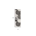 thumbnail image 5 of 2' X 12' Black And White Floral Non Skid Indoor Outdoor Runner Rug, 5 of 5