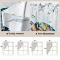 thumbnail image 3 of Sea Turtle Coastal Kitchen Window Curtains, Swag Curtains Valance for Bedroom Living Room Bathroom, Summer Beach Coral Ocean Seaweed Rod Pocket Window Treatment Curtain Block Drapes 2 Panels 36"x63", 3 of 9
