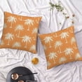 thumbnail image 7 of Palm Tree Throw Pillow Covers 20x20 Inch Set of 2, Vintage Tropical Palm Tree Pillow Cases Coconut Tree Burnt Orange Pillowcase Home Decorative Cushion Covers for Sofa Couch Bed Living Room, 7 of 7