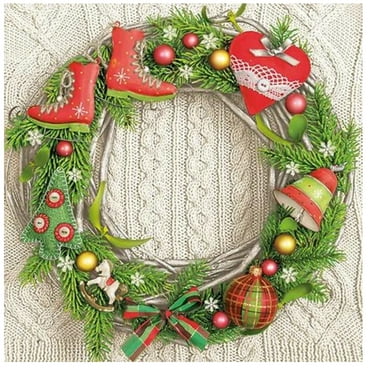 Keep Unique Christmas Paper Luncheon Decoupage Napkins, Assorted Color, 20/Pack