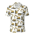 thumbnail image 2 of Daiia Funny Excavator Pattern Men’s Polo Shirts,Solid Deck Shirt,Classic Fit, Breathable Cotton Polo for Casual and Sport Wear-X-Large, 2 of 7