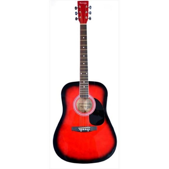 Huntington GA41-RDS 41 in. Handcrafted Steel String Acoustic Guitar in Redburst