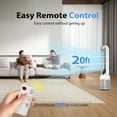 thumbnail image 4 of Bladeless Fan for Bedroom, 38" Air Circulator with Large Touchscreen Display, 60° Oscillation, Remote & Touch Control, 24 Speeds, 12H Timer, Low Noise Portable Standing Fan for Home & Office, 4 of 18